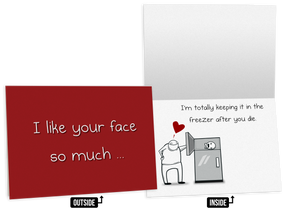 Face Freezer - NSFW Love & Friendship Greeting Card