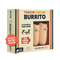 Throw Throw Burrito game box at an angle, a dodgeball card game with cartoon burritos 