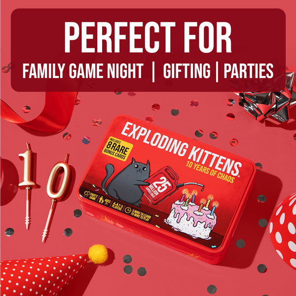 Exploding Kittens 9 Lives Exploding Kittens: Original Edition (10th Anniversary Tin Edition)