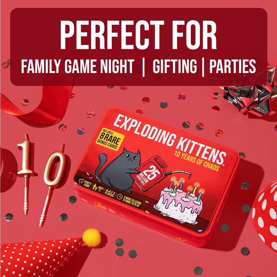 Exploding Kittens: Original Edition (10th Anniversary Tin Edition)