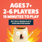 Throw Throw Burrito info graphic: ages 7+, 2-6 players, 15 minutes 