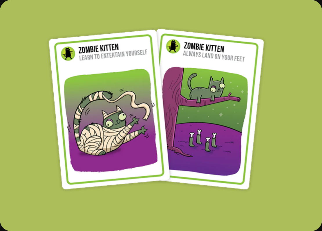 Zombie Kittens Card Games by Exploding Kittens - FAMILY FUN GAME NIGHT- NEW