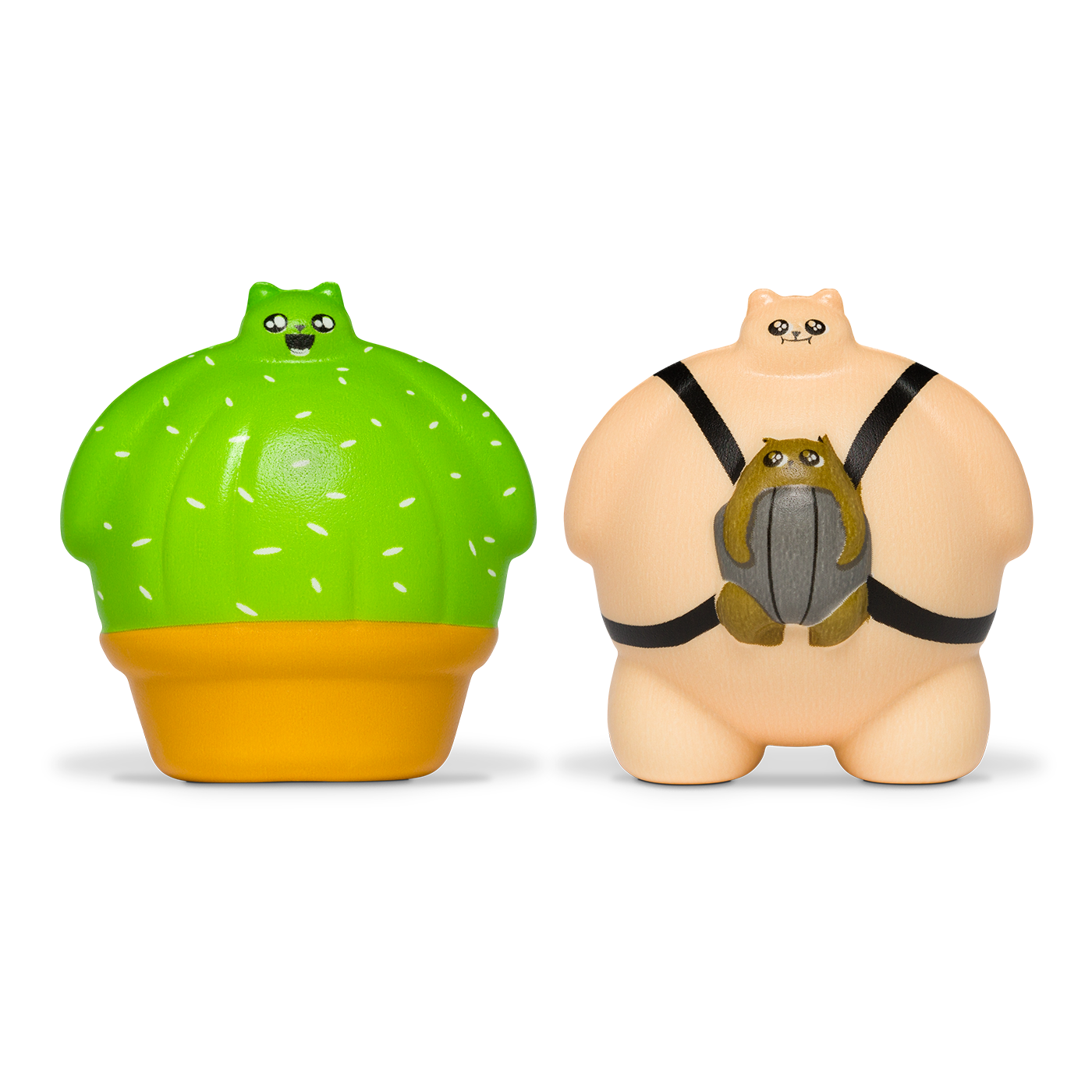 Catchables 2-Pack #2 (Cat-wearing-a-cat & Catcus)