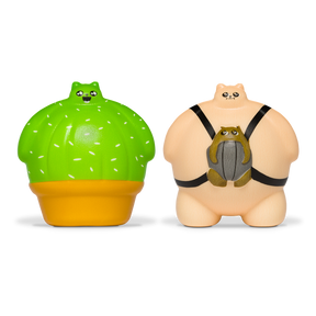 Catchables 2-Pack #2 (Cat-wearing-a-cat & Catcus)