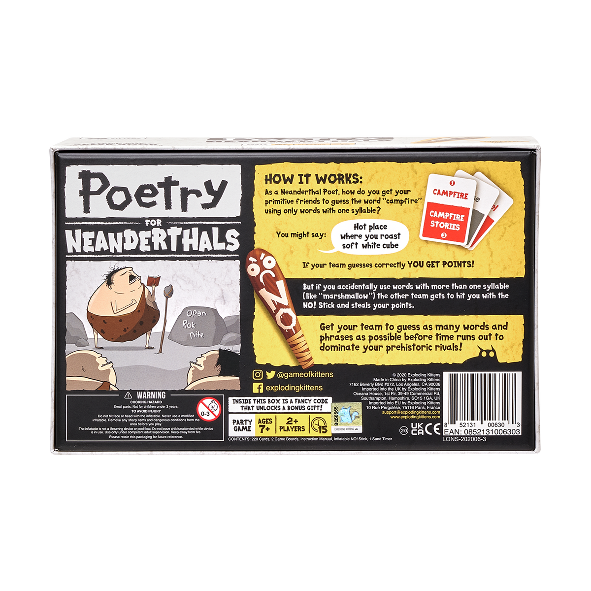 Poetry for Neanderthals Card Game