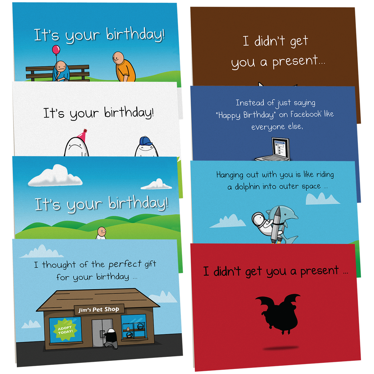 NSFW Birthday Cards - 8 pack