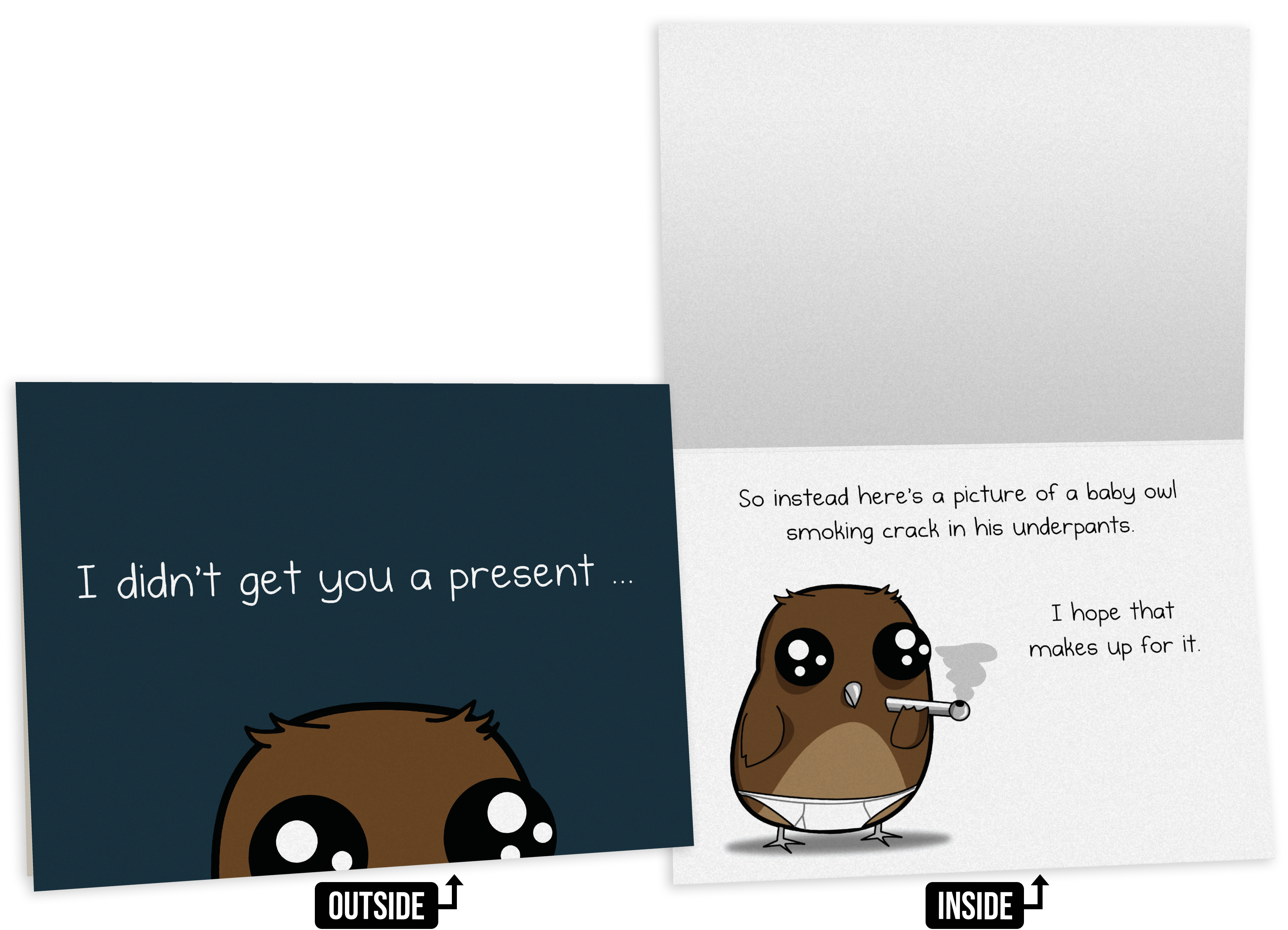 Baby Owl - NSFW Birthday Card 