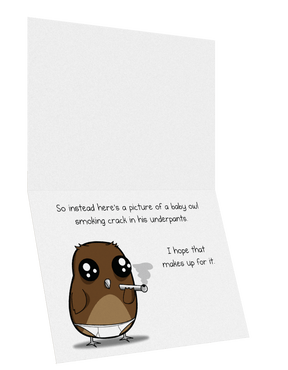 Baby Owl - NSFW Birthday Card