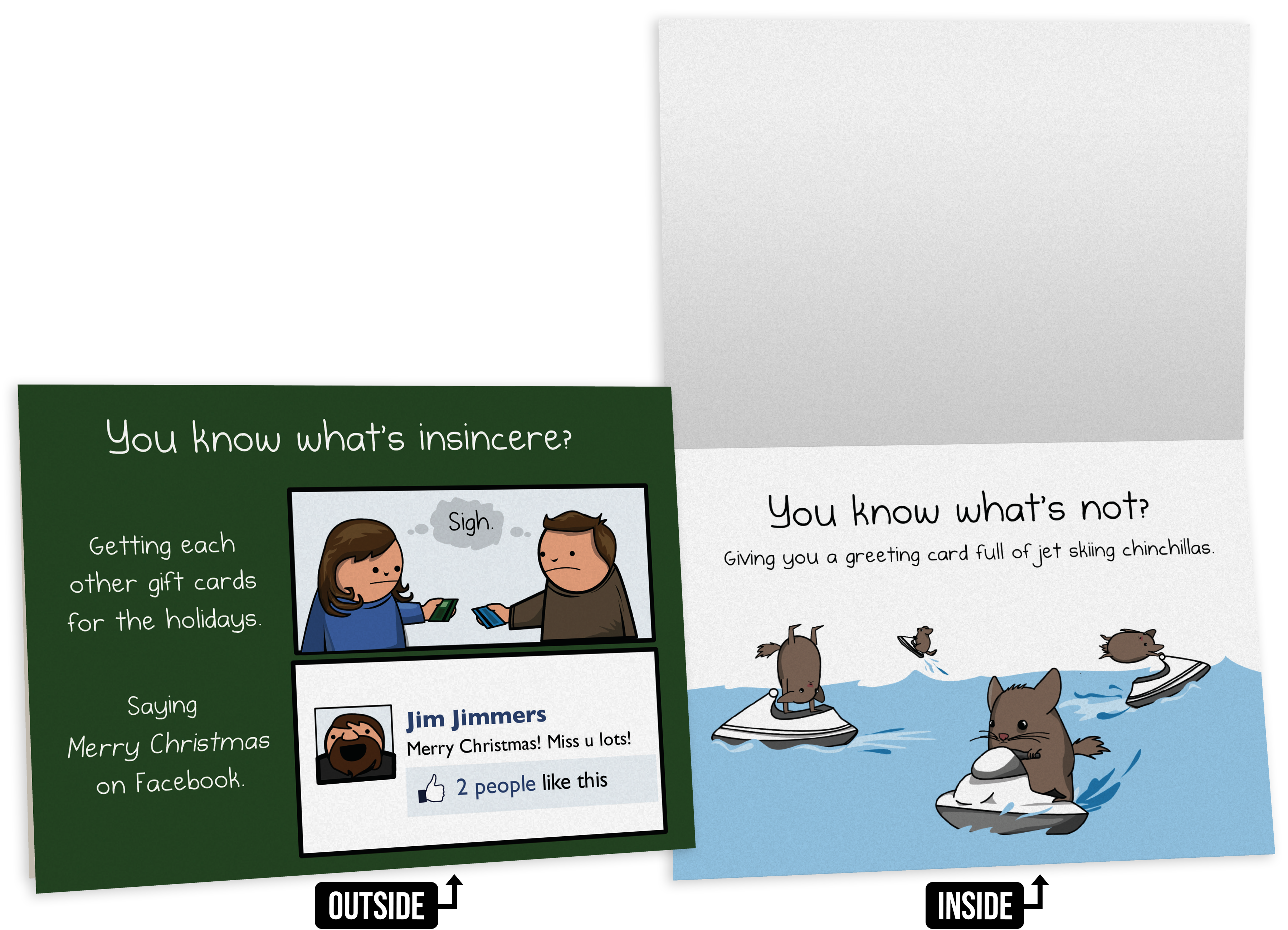 Chinchillas - Holiday Card 