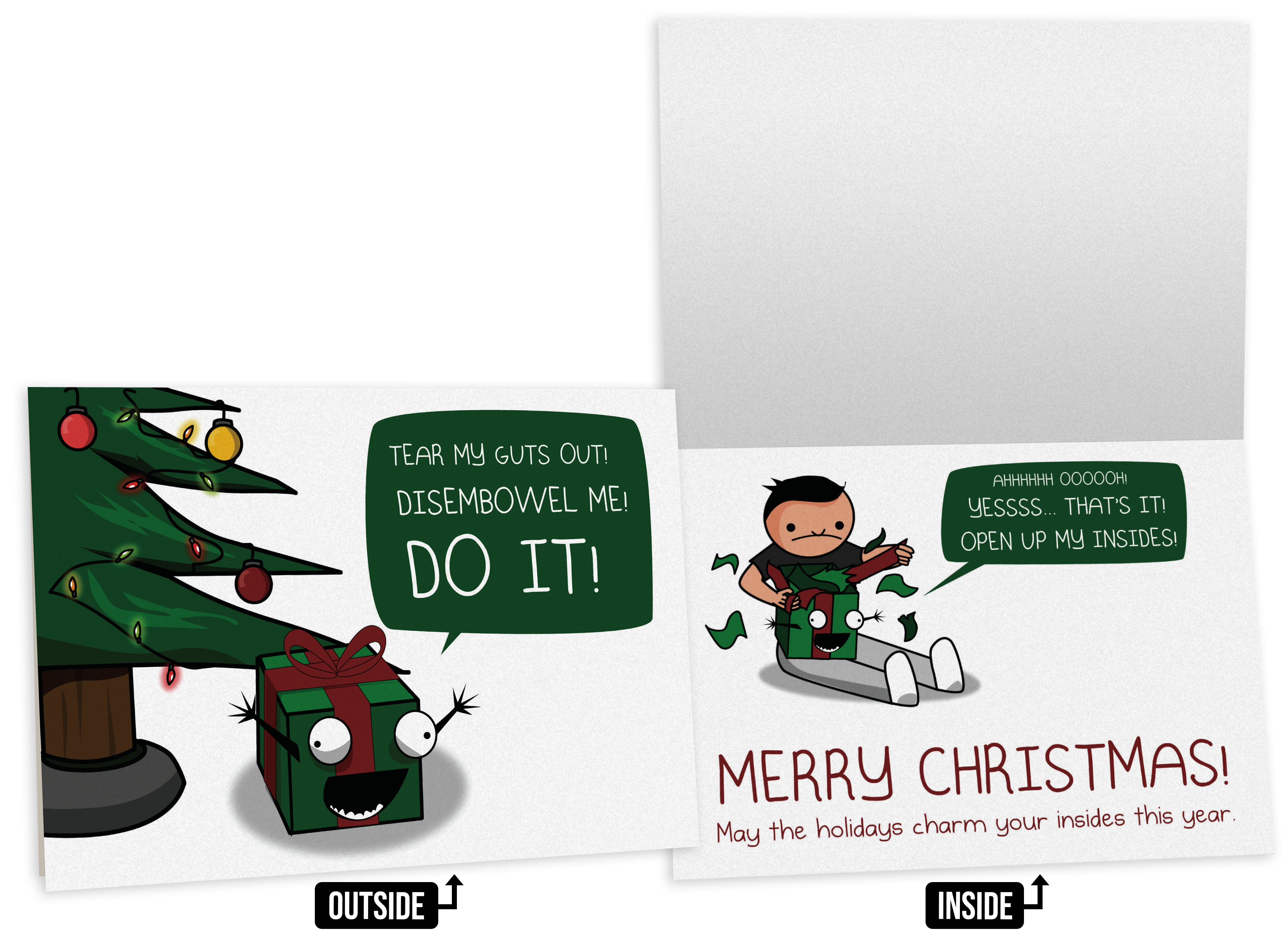 Creepy Present - Holiday Card 