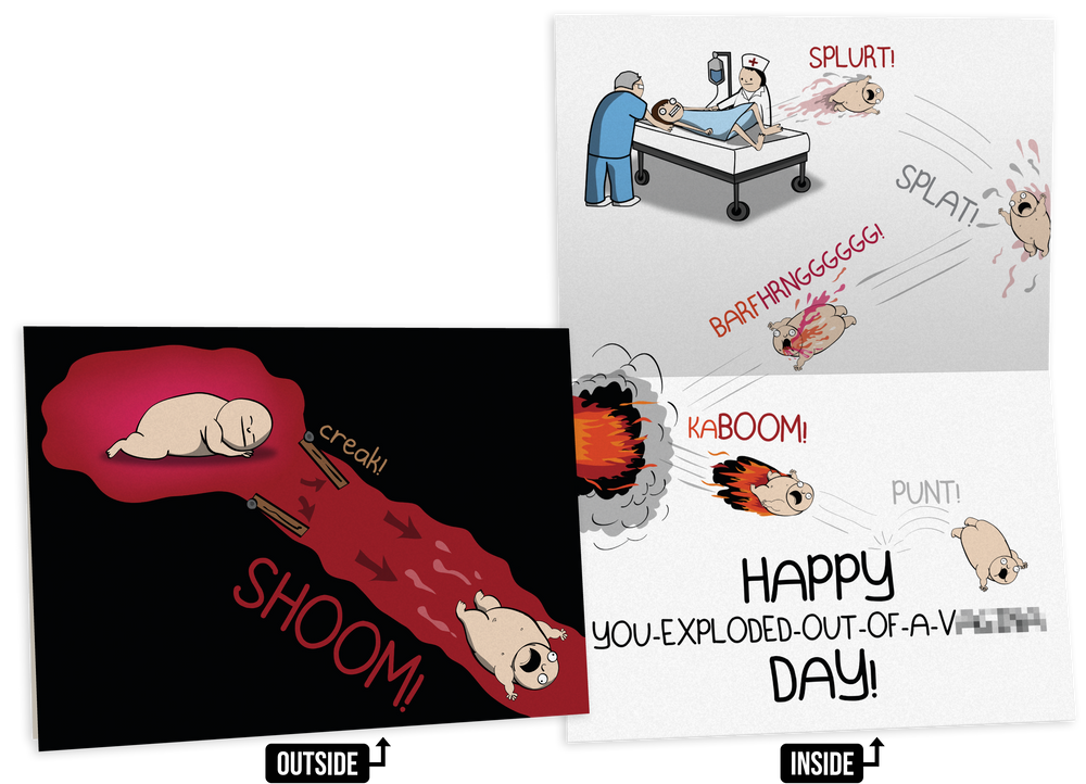 NSFW Birthday Greeting Card Bundle | 4 pack | Exploding Kittens