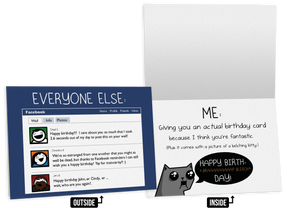 Facebook Kitty - Birthday Card