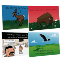 Friendship card bundle 4-pack, the cards shown stacked (Secondary image) View 2