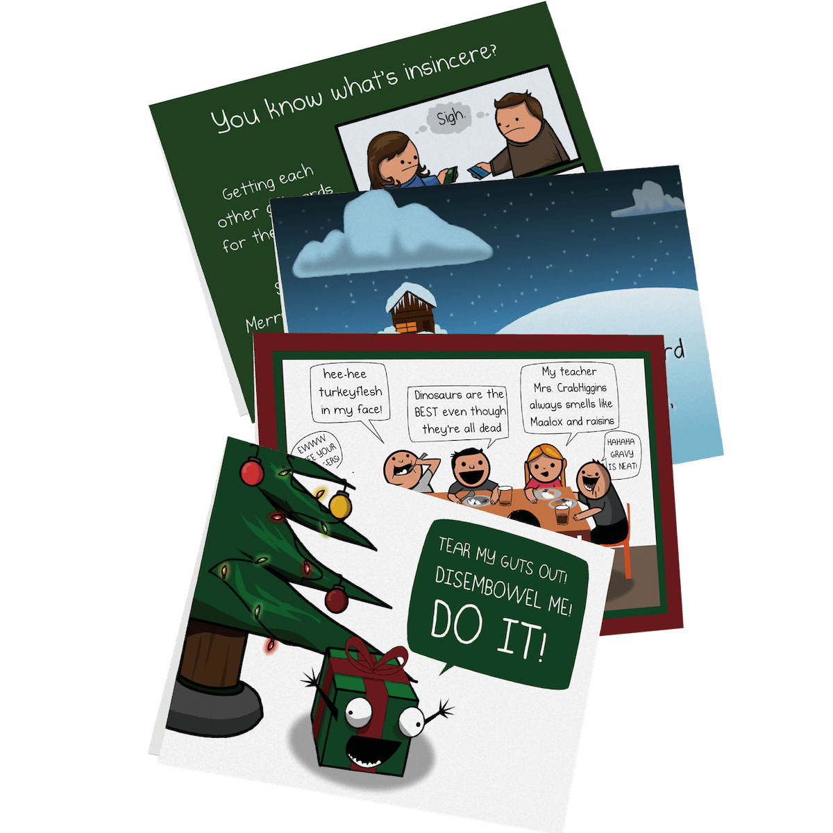 NSFW Holiday Greeting Card Bundle - 4 pack