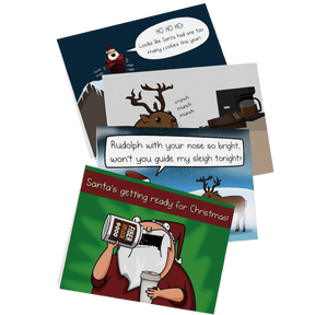 NSFW Christmas Greeting Card Bundle - 4 pack