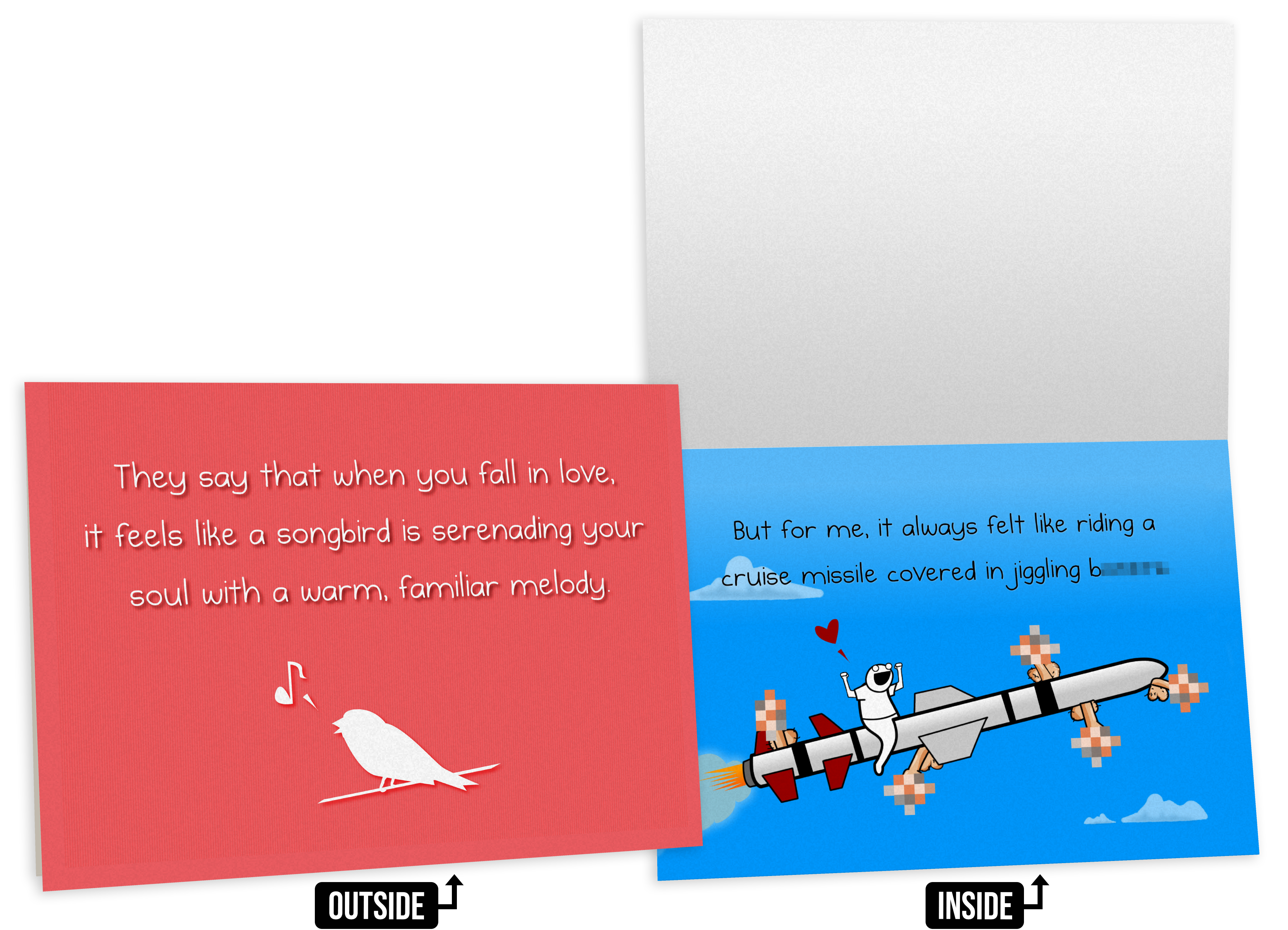 Missile - NSFW Love & Friendship Greeting Card 