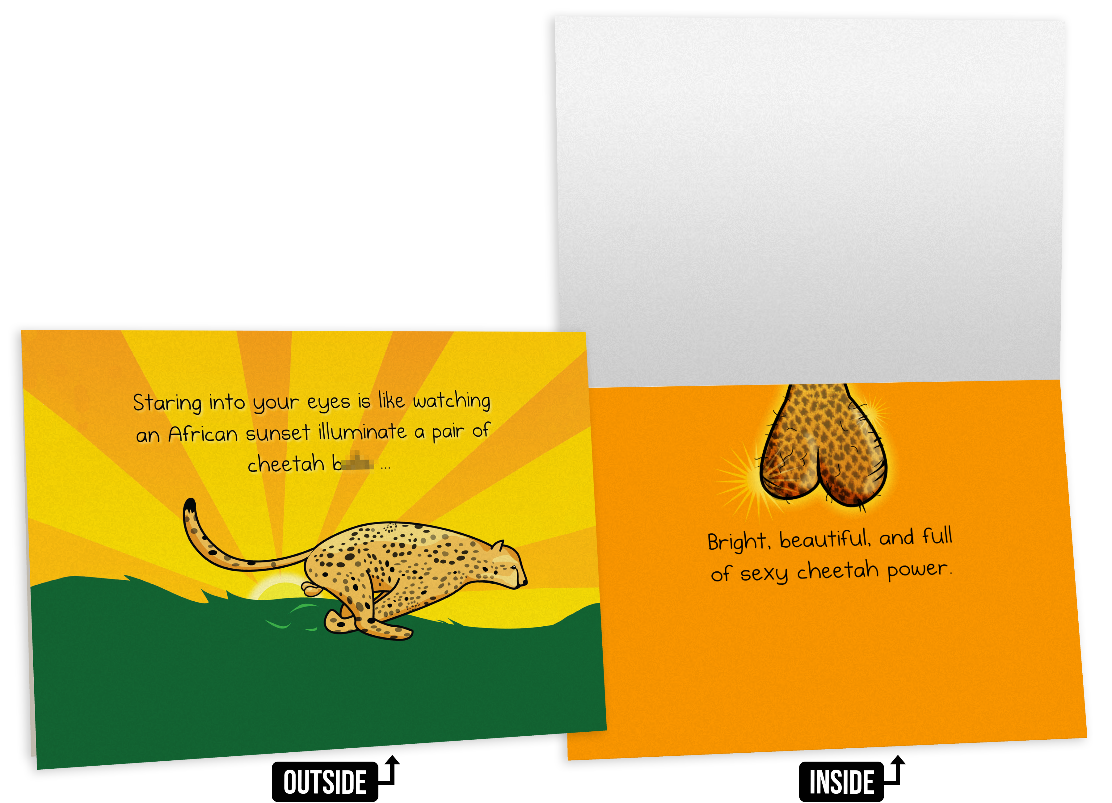 Cheetah - NSFW Love & Friendship Greeting Card 