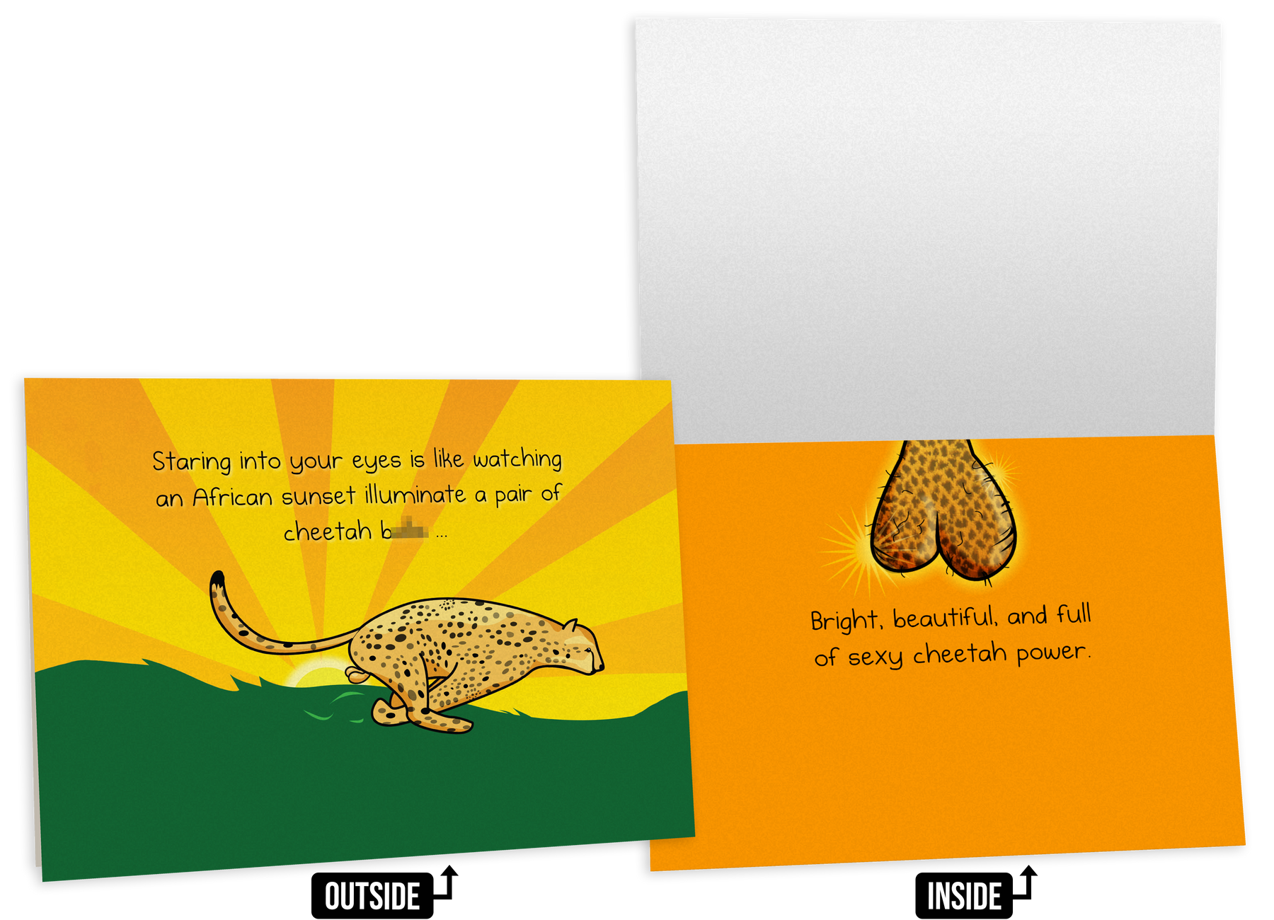Cheetah - NSFW Love & Friendship Greeting Card