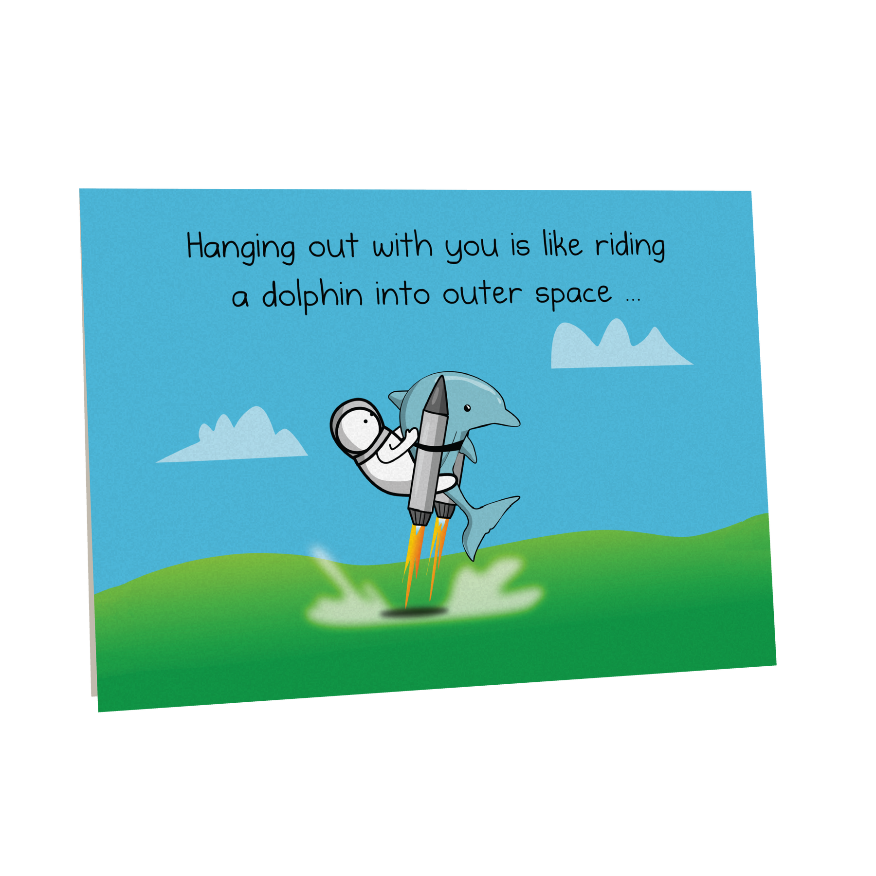 Dolphin Space - NSFW Birthday Greeting Card