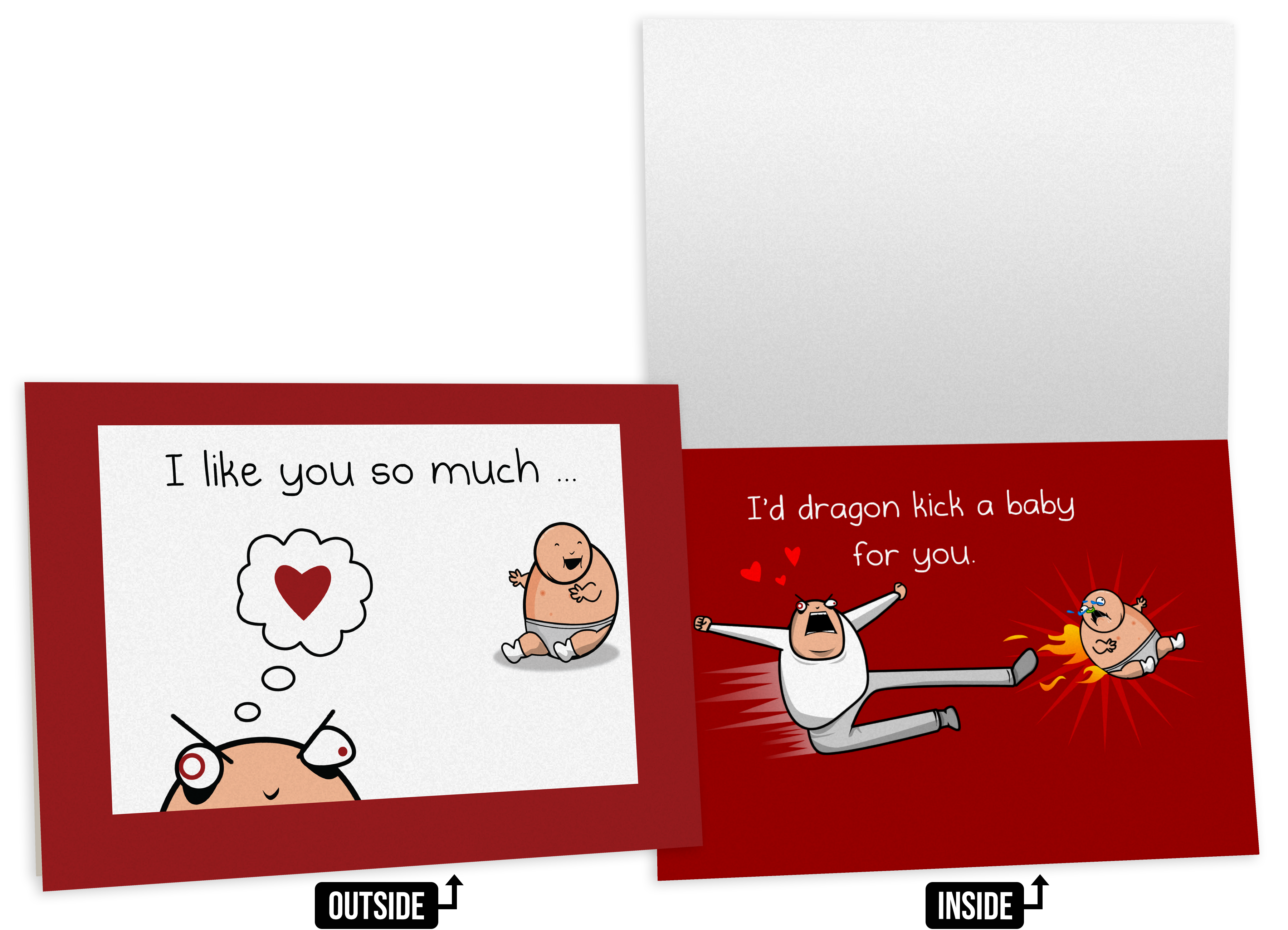 Baby Kick - NSFW Love & Friendship Greeting Card 