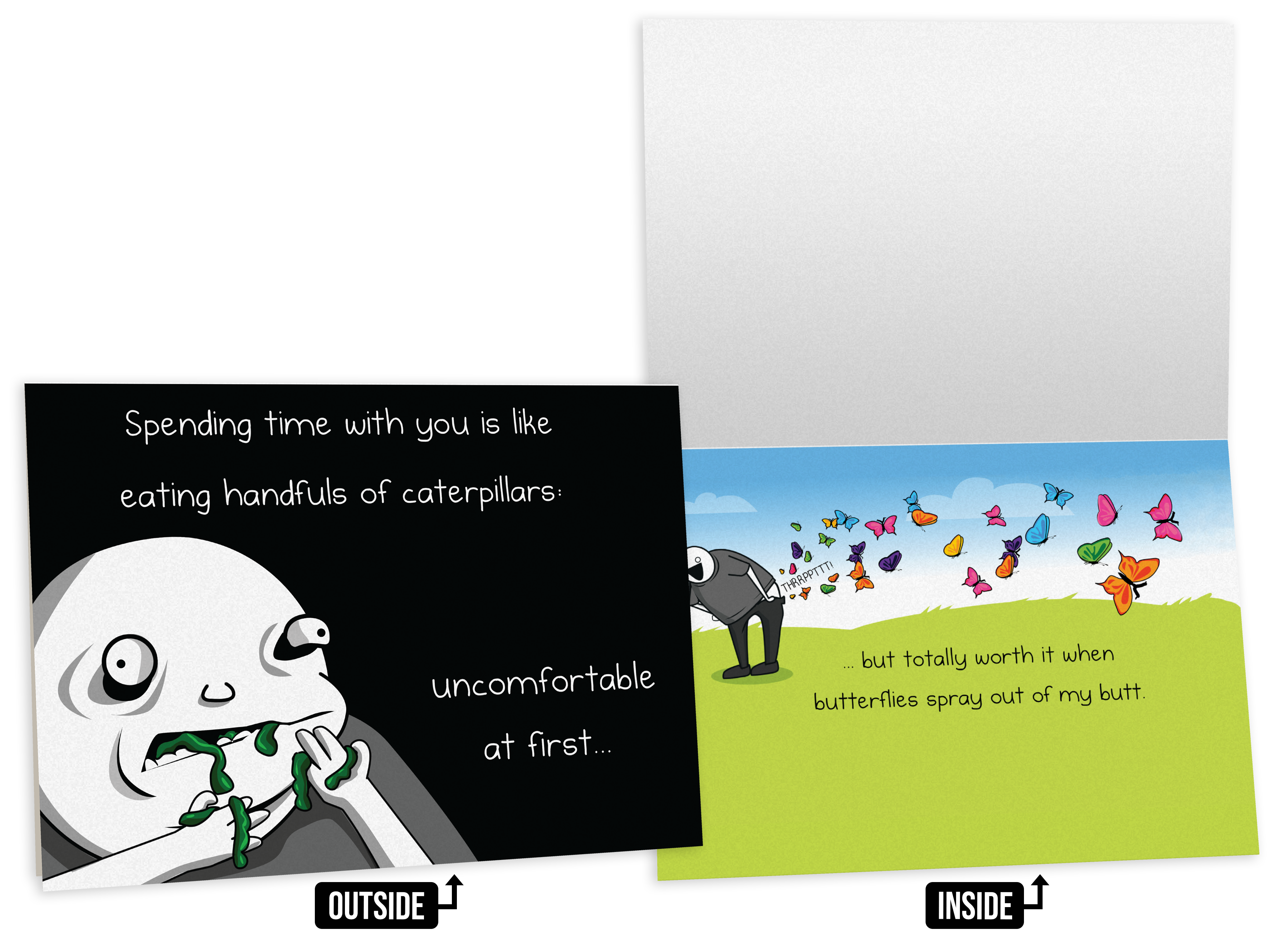 Caterpillar | NSFW Love & Friendship Greeting Card | Exploding Kittens