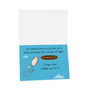 NSFW Kitty Flight - Birthday Greeting Card