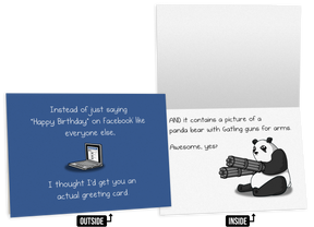 Facebook Panda - NSFW Birthday Greeting Card