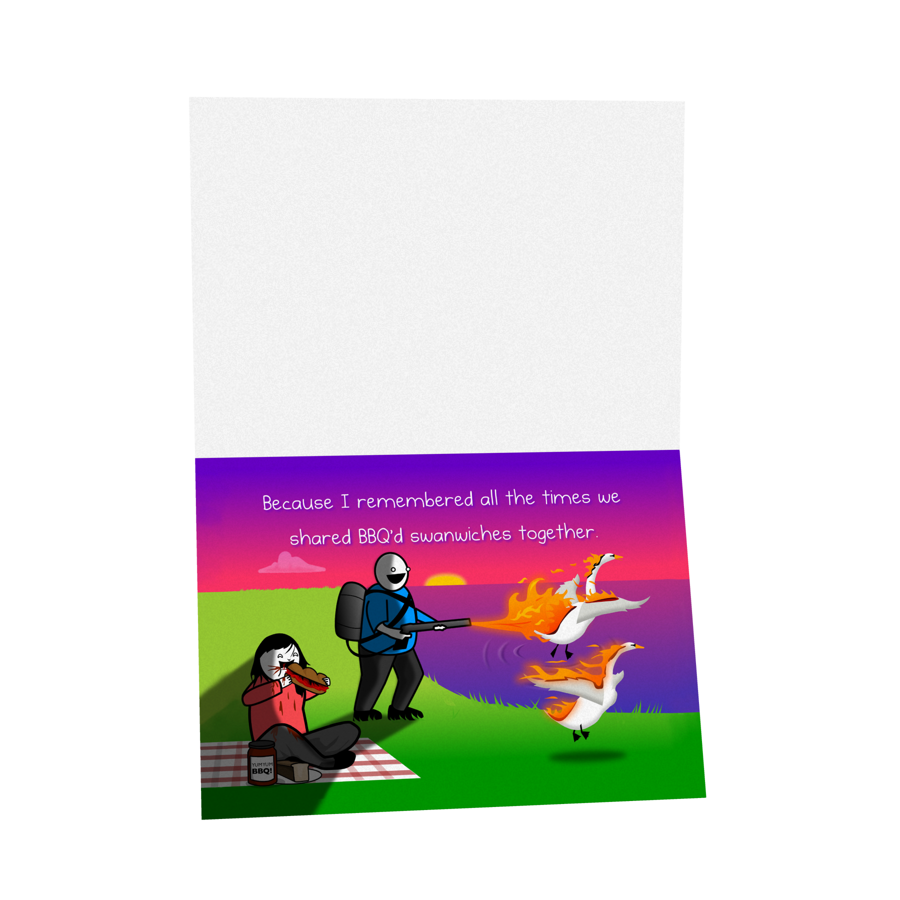 Swans - NSFW Love & Friendship Greeting Card
