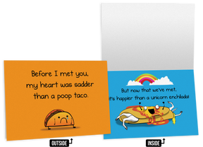 Poop Taco - NSFW Love & Friendship Greeting Card