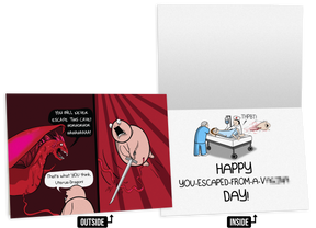 Escaped - NSFW Birthday Greeting Card