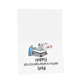 Escaped - NSFW Birthday Greeting Card