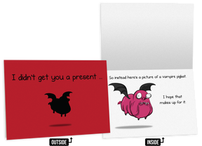 Pigbat - Birthday Greeting Card