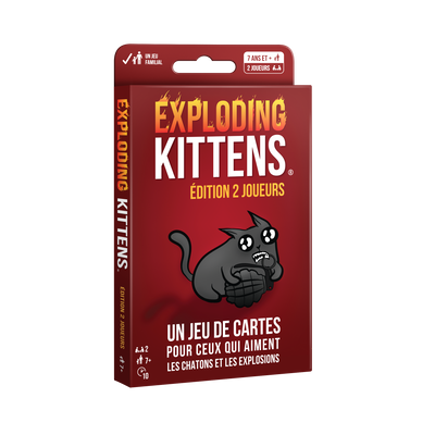 Exploding Kittens 2 Player Edition | Travel Friendly Card Game ...