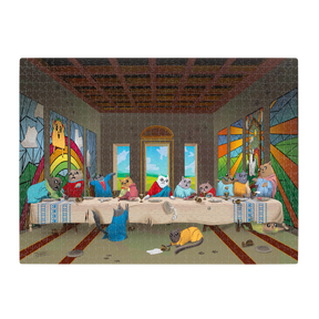 The Cat's Last Supper (1000 Piece Puzzle)