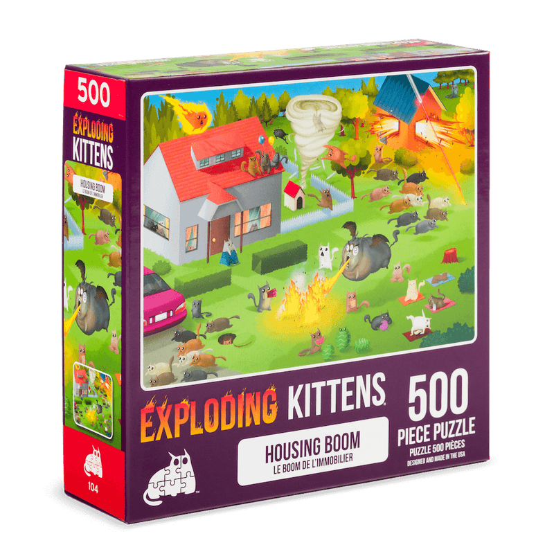 thumbnail image 2 of Exploding Kittens 1000 Piece Jigsaw Puzzle - Cats Playing Chess, Jigsaw... 2 of 10