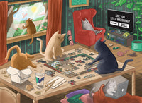 thumbnail image 2 of Exploding Kittens 1000 Piece Jigsaw Puzzle - Cats Playing Chess, Jigsaw... 2 of 10